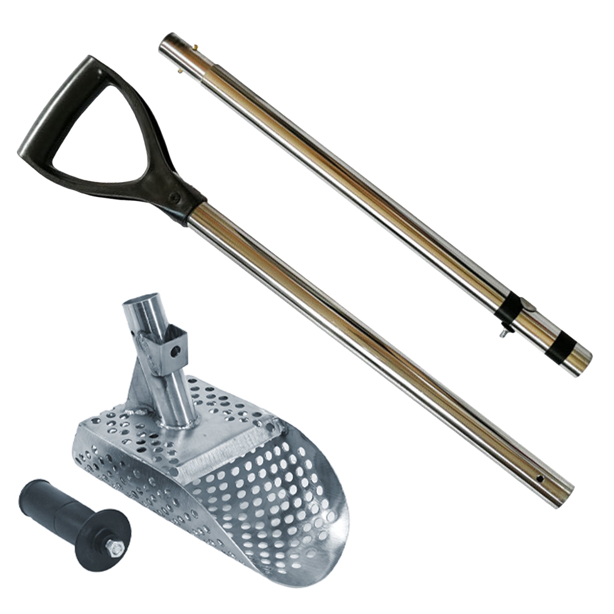 Dune Scoops Poseidon 10 x 5" Stainless Metal Detector Sand Scoop Round Holes