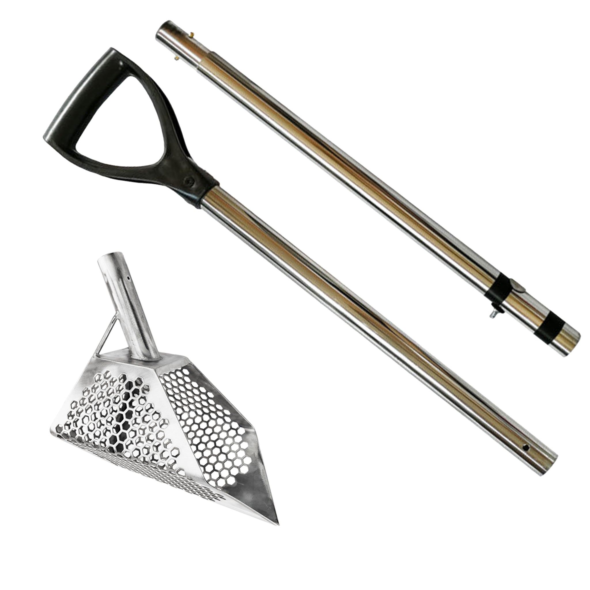 Dune Scoops Anaconda 11 x 6.5" Metal Detector Sand Scoop with Hexagon Holes