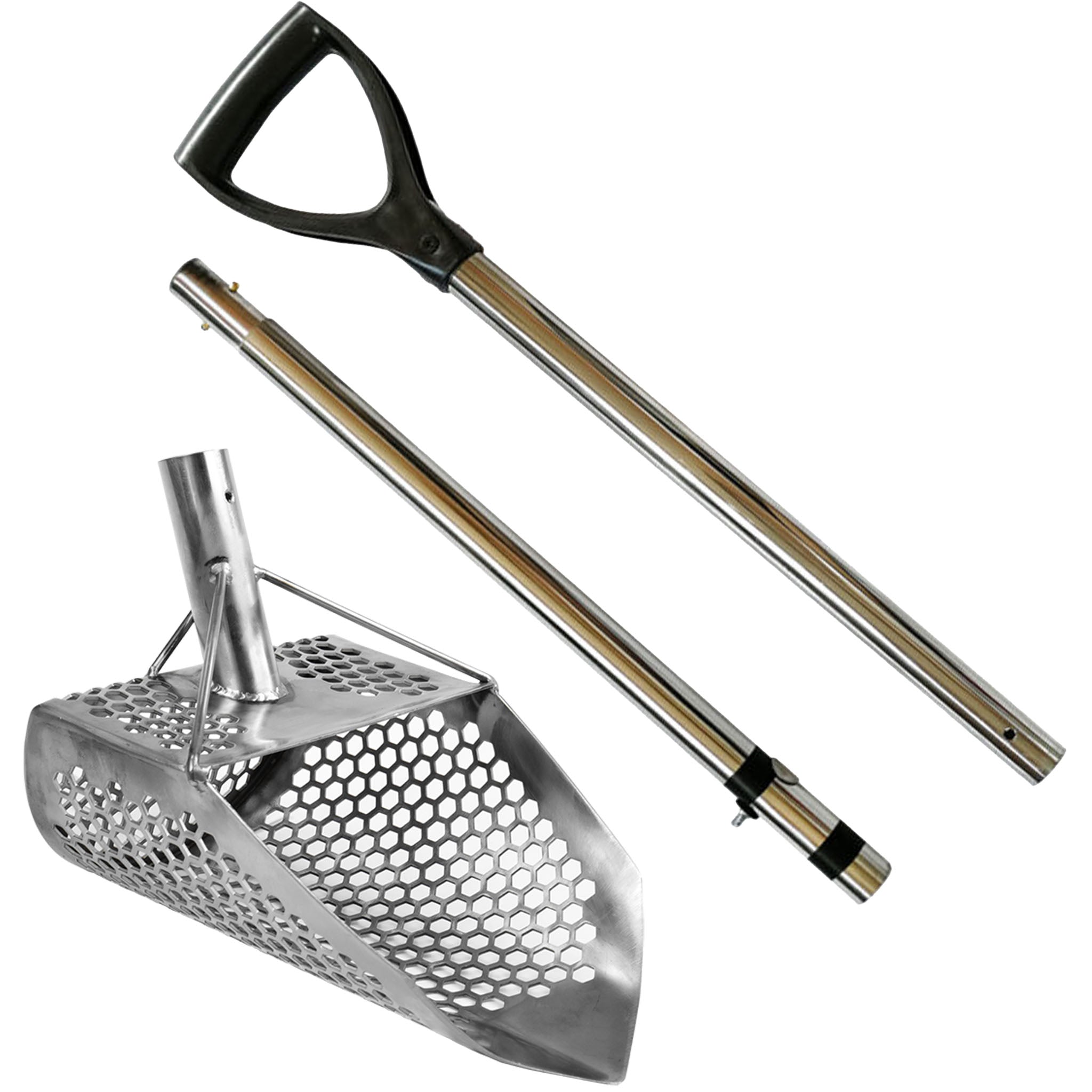 Dune Scoops Orca 11.5 x 8 Stainless Steel Sand Scoop with 10 mm Holes & Pointed Tip