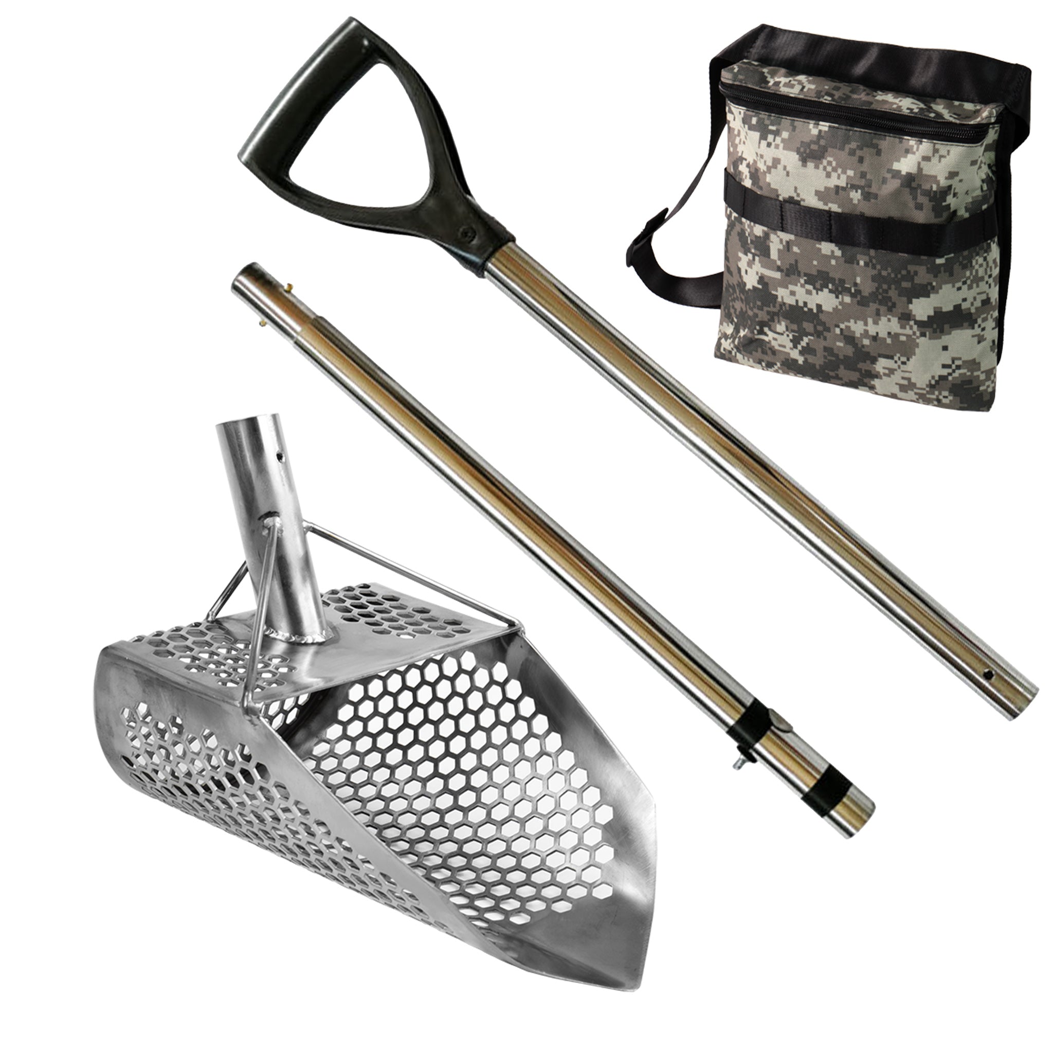 Dune Scoops Orca 11.5 x 8 Stainless Steel Sand Scoop with 10 mm Holes & Pointed Tip