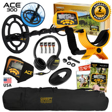 Garrett ACE 300 Metal Detector with 7" x 10" Coil and Carry Bag