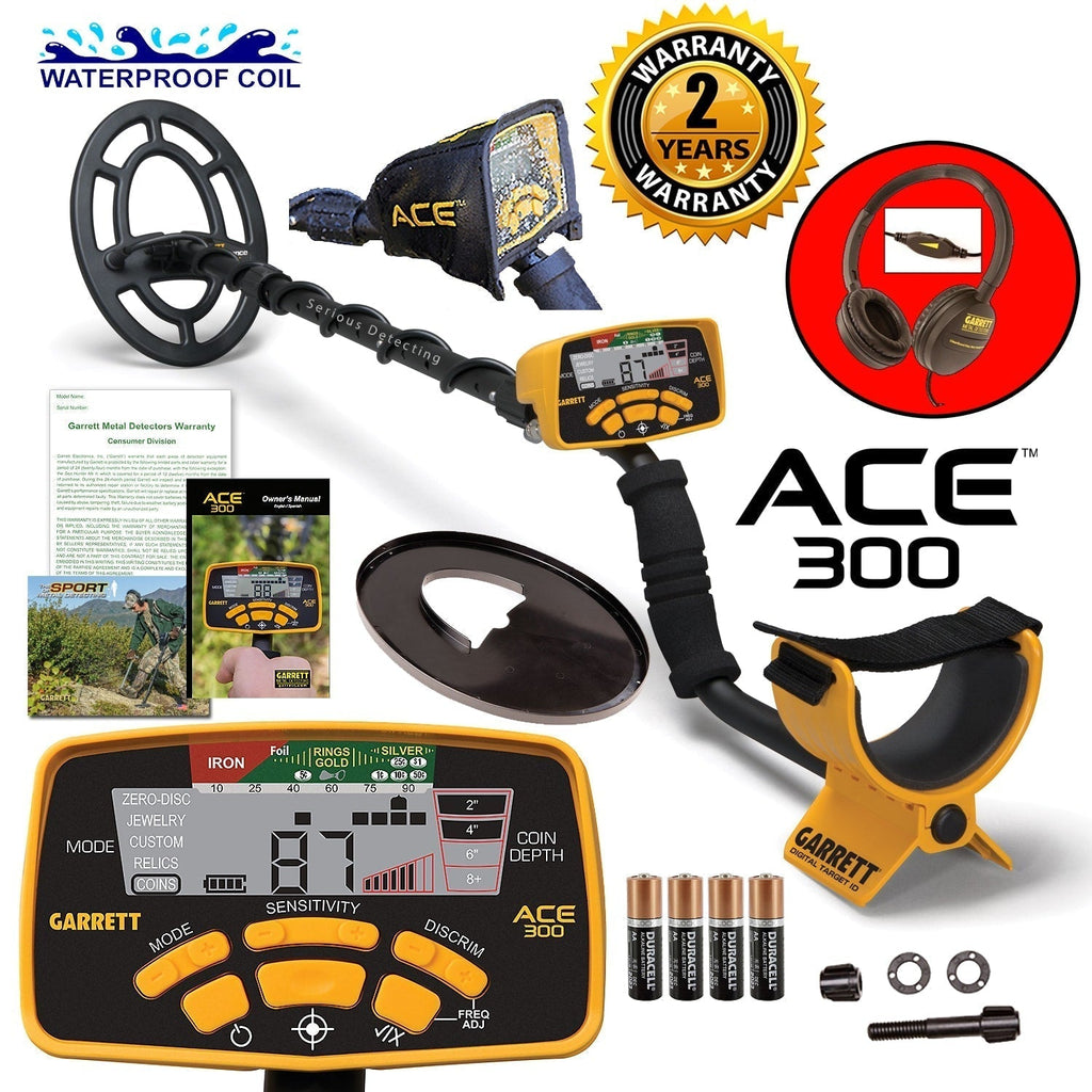 Garrett ACE 300 Metal Detector with 7