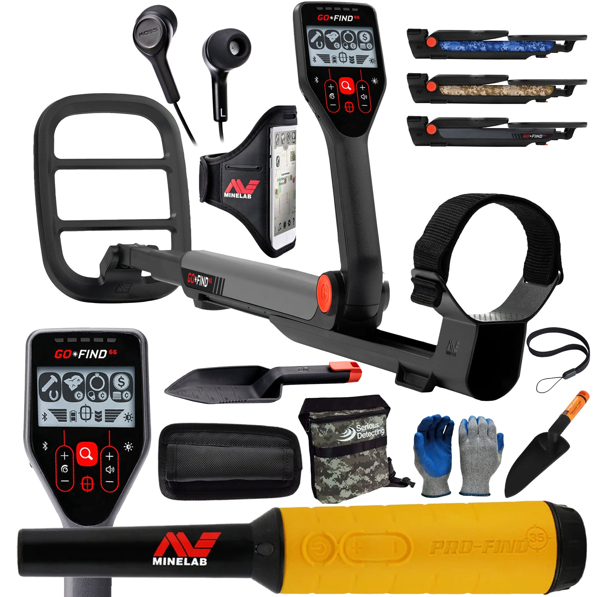Minelab GO-FIND 66 Metal Detector Complete Package