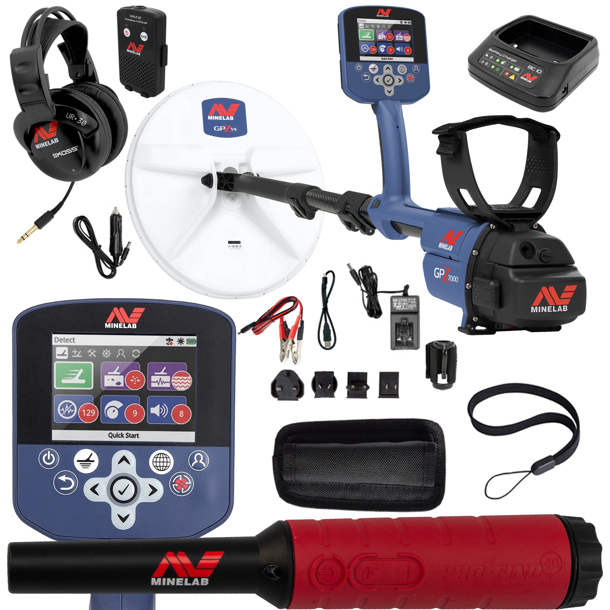 Minelab GPZ 7000 All Terrain Gold Metal Detector w/ Pro-Find 40