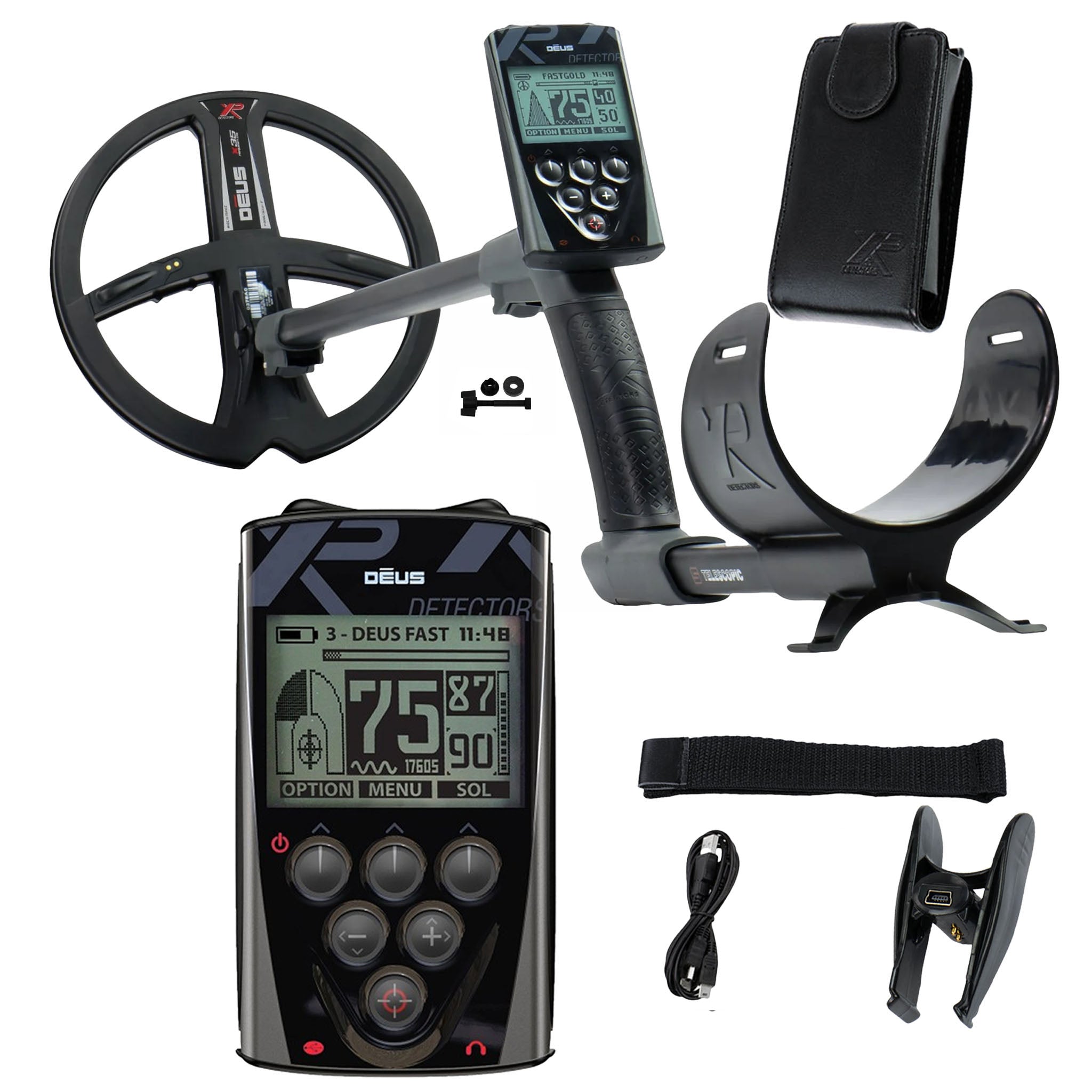 XP Deus Metal Detector with Remote and 9” X35 Search Coil (Open Box)