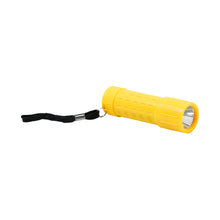 TerraX 4" 1 Watt / 45 Lumen Plastic Body Yellow Flashlight w/Lanyard, 3AAA Batteries Included