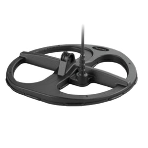 Metal detector coil on a white background