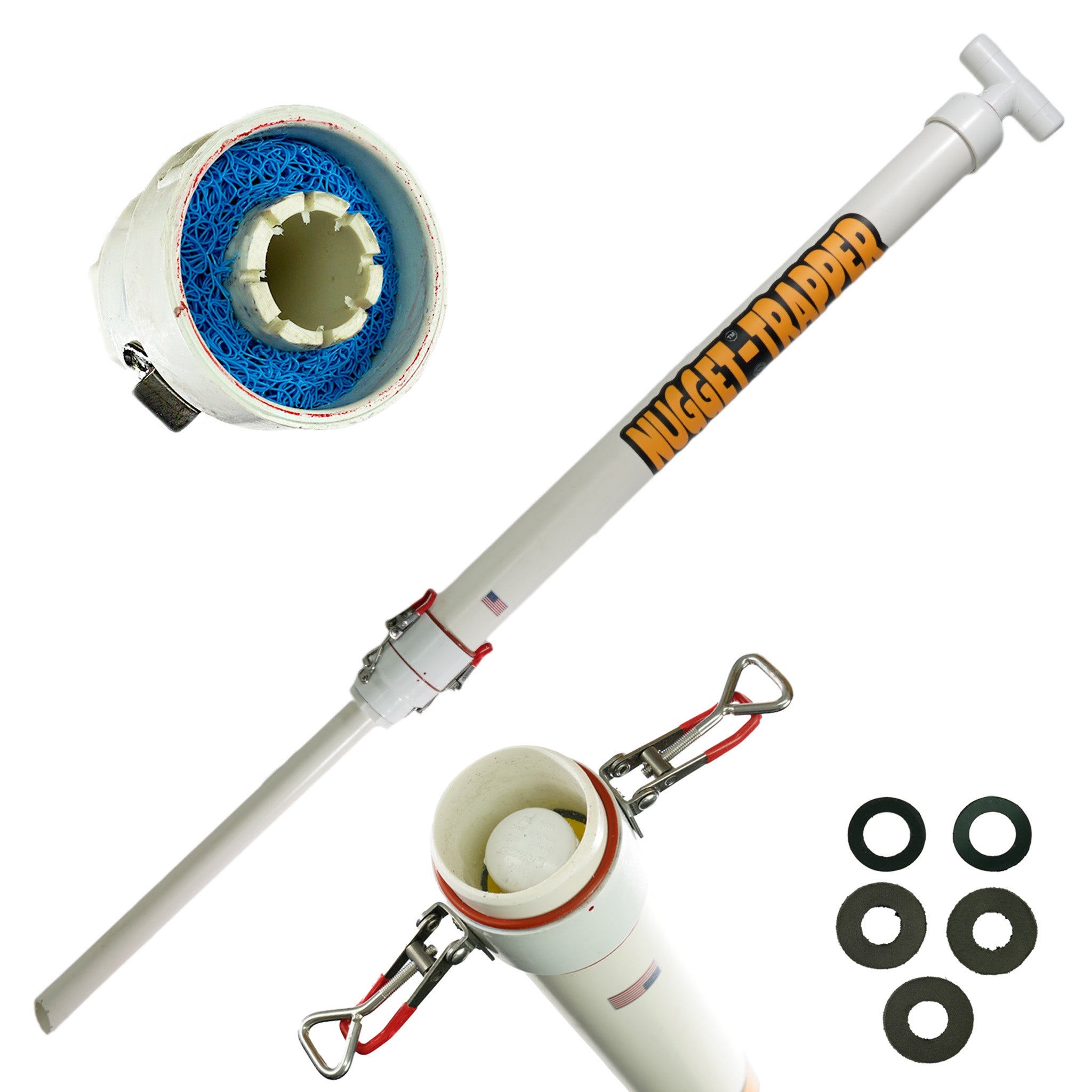 Nugget Trapper Extra Long Hand Held Gold Suction Dredge – Efficient Gold Prospecting Made Easy