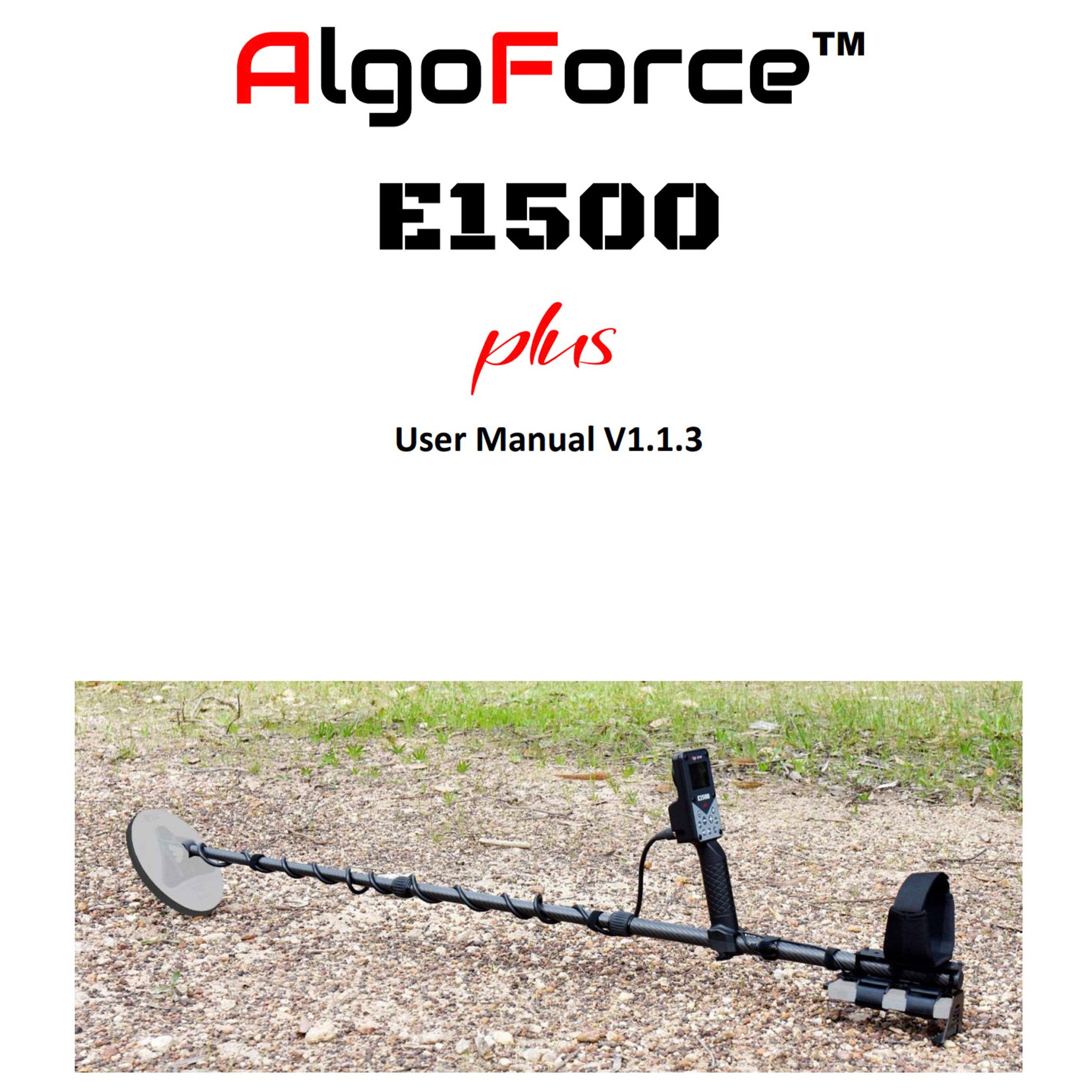 AlgoForce E1500 Plus V1.13 Metal Detector Digital Manual