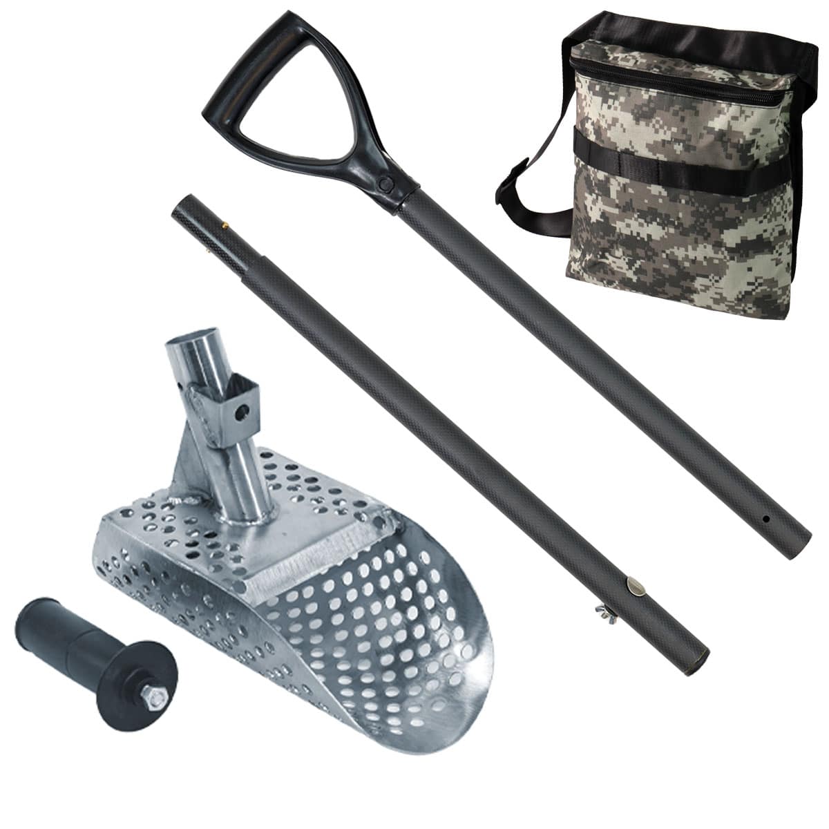 Dune Scoops Poseidon 10 x 5" Stainless Metal Detector Sand Scoop Round Holes