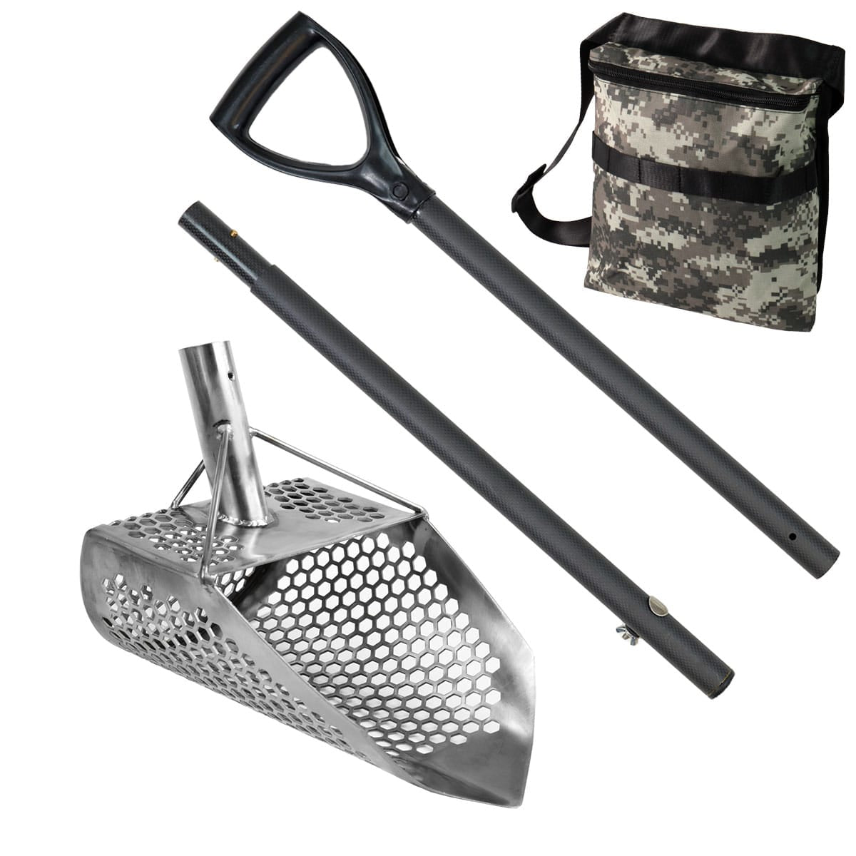 Dune Scoops Orca 11.5 x 8 Stainless Steel Sand Scoop with 10 mm Holes & Pointed Tip