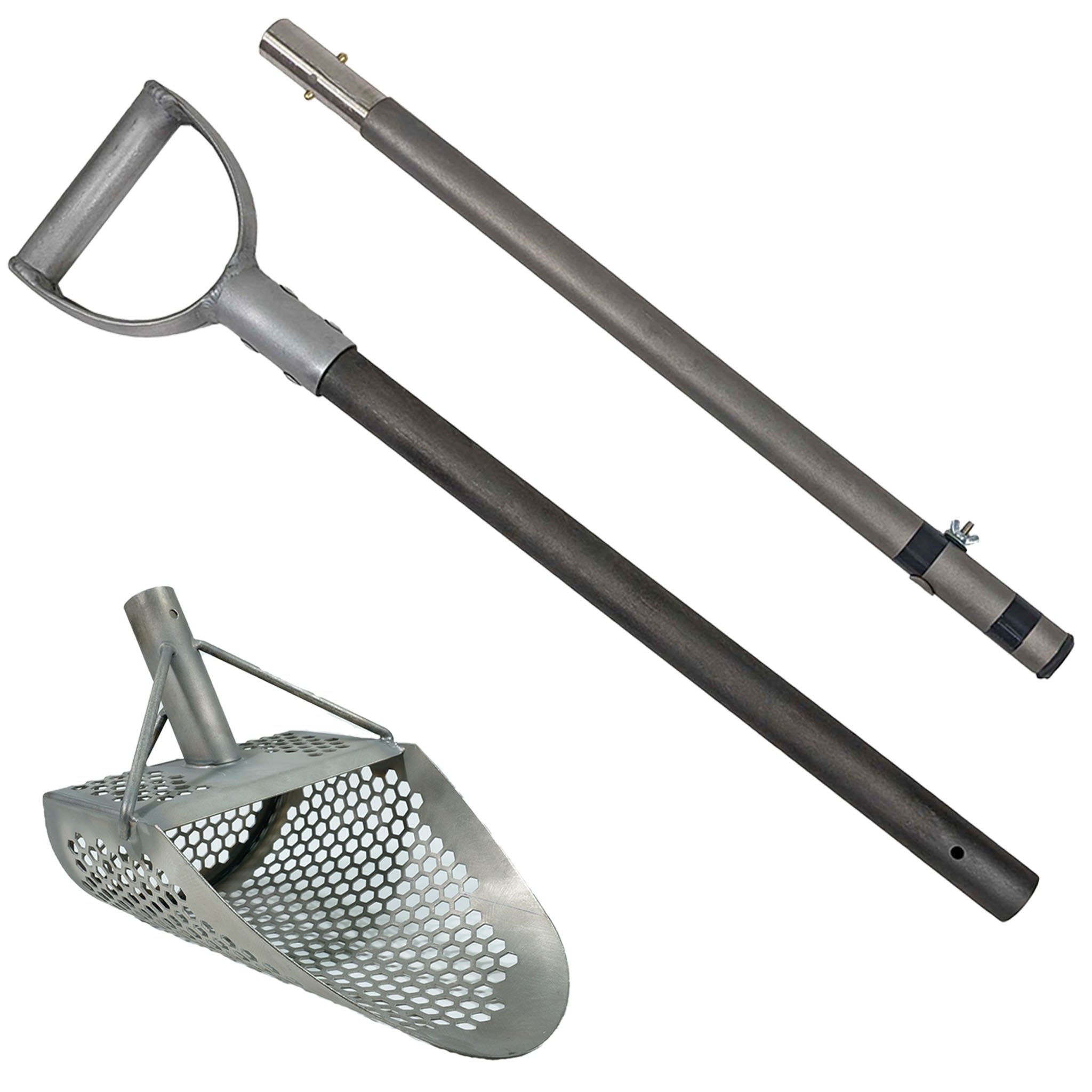 Dune Scoops Titanium Beach Sand Scoop 1.5mm Titanium Sheet /10 mm Hexahedron Holes
