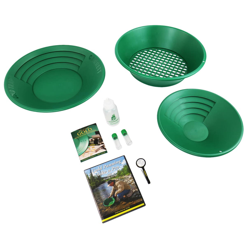 Garrett Gold Panning Kit Complete with Gravity Trap Pan– Serious