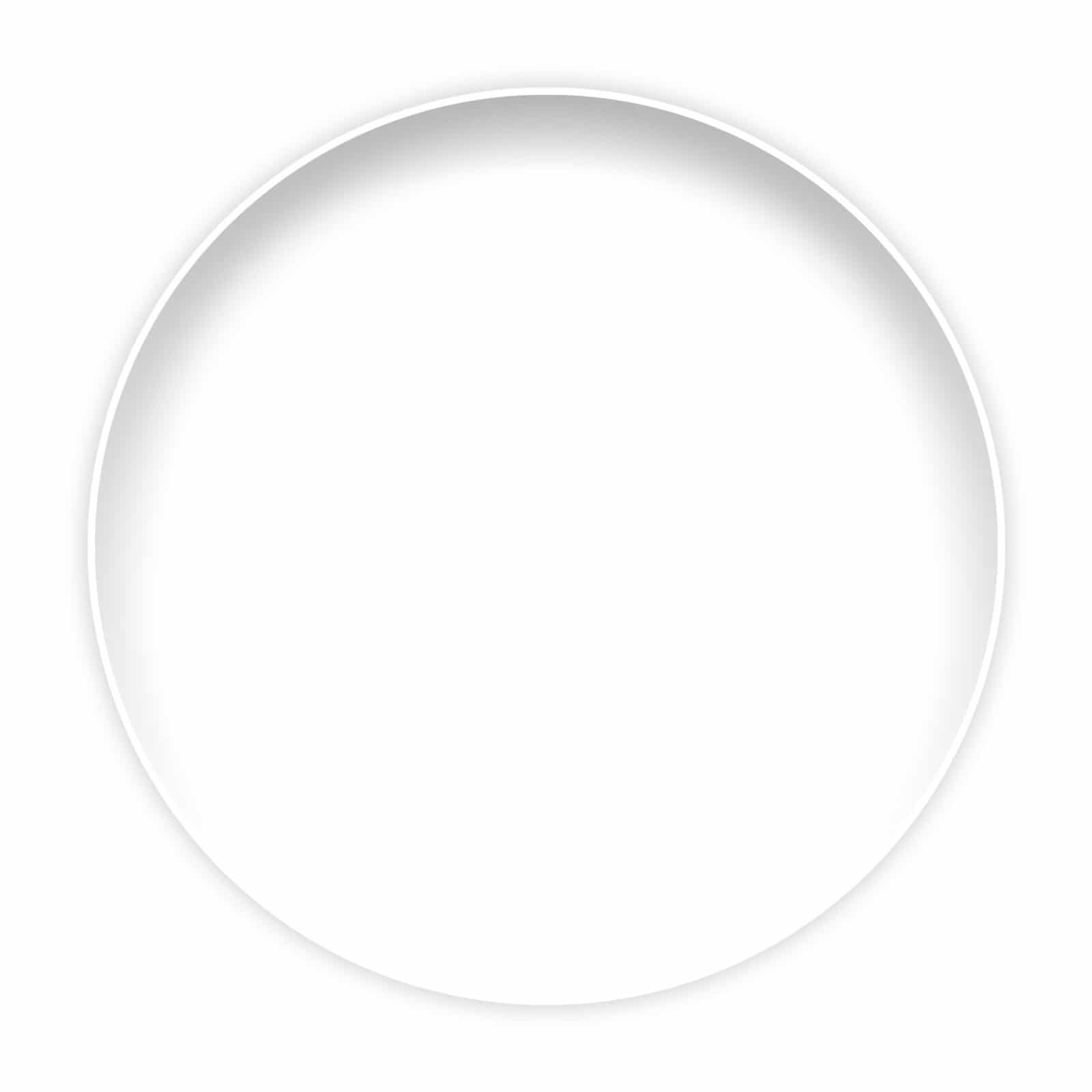 A white circular skidplate for a Minelab Gold Monster 1000 metal detector's search coil. Reverse Side