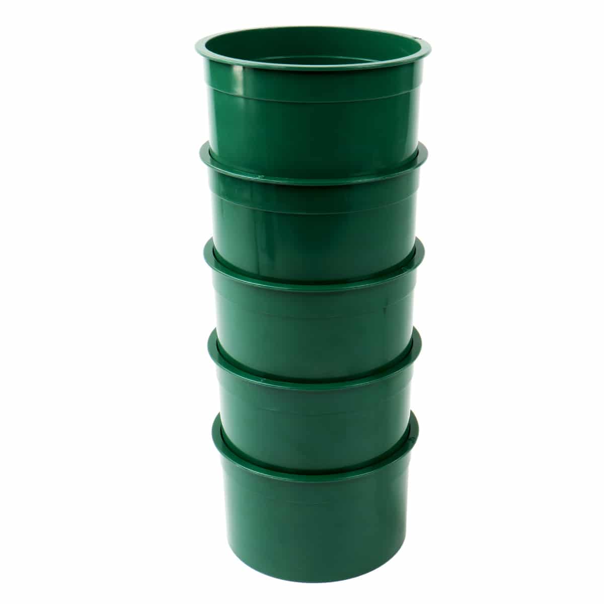 TerraX 5 Green Mini Stackable 6" Sifting Classifier Bundle / 60, 50, 40, 30 & 20 Mesh