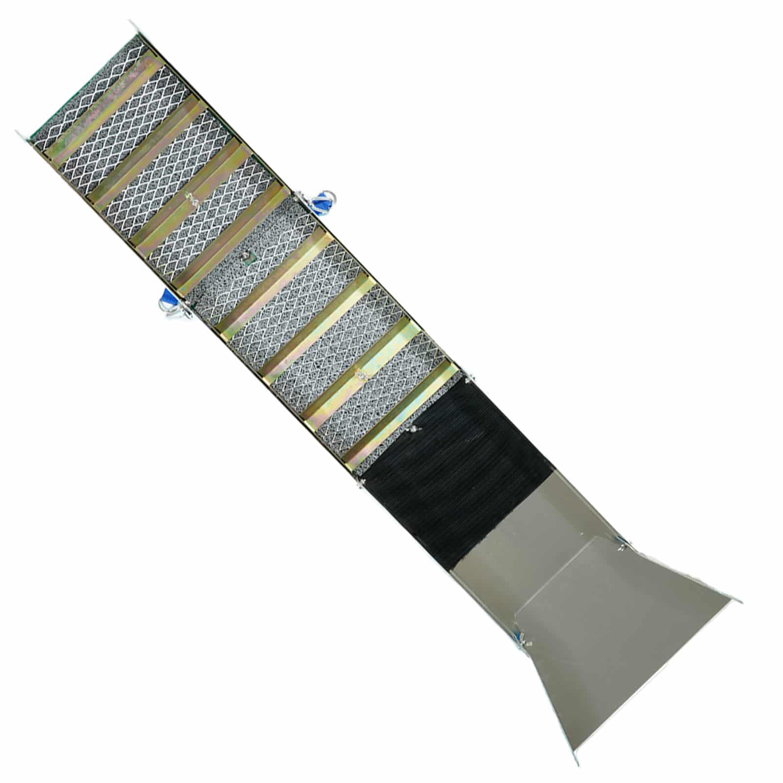 TerraX Folding Aluminum Sluice Box with Miner’s Moss & Carpet – Tool-Free Setup