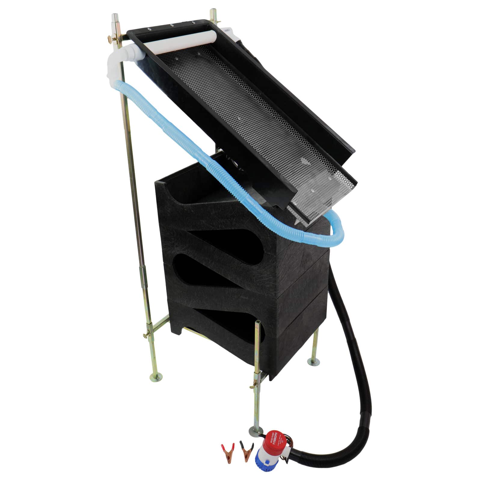 Gold Cube 4 Stack Deluxe Kit with Stainless Steel Gold Banker Recovery Sluice Questions & Answers