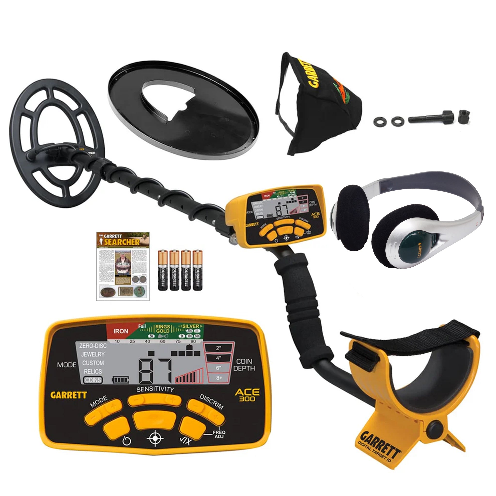 Does the Garrett ACE 300 have sonar or ground-penetrating radar technology?