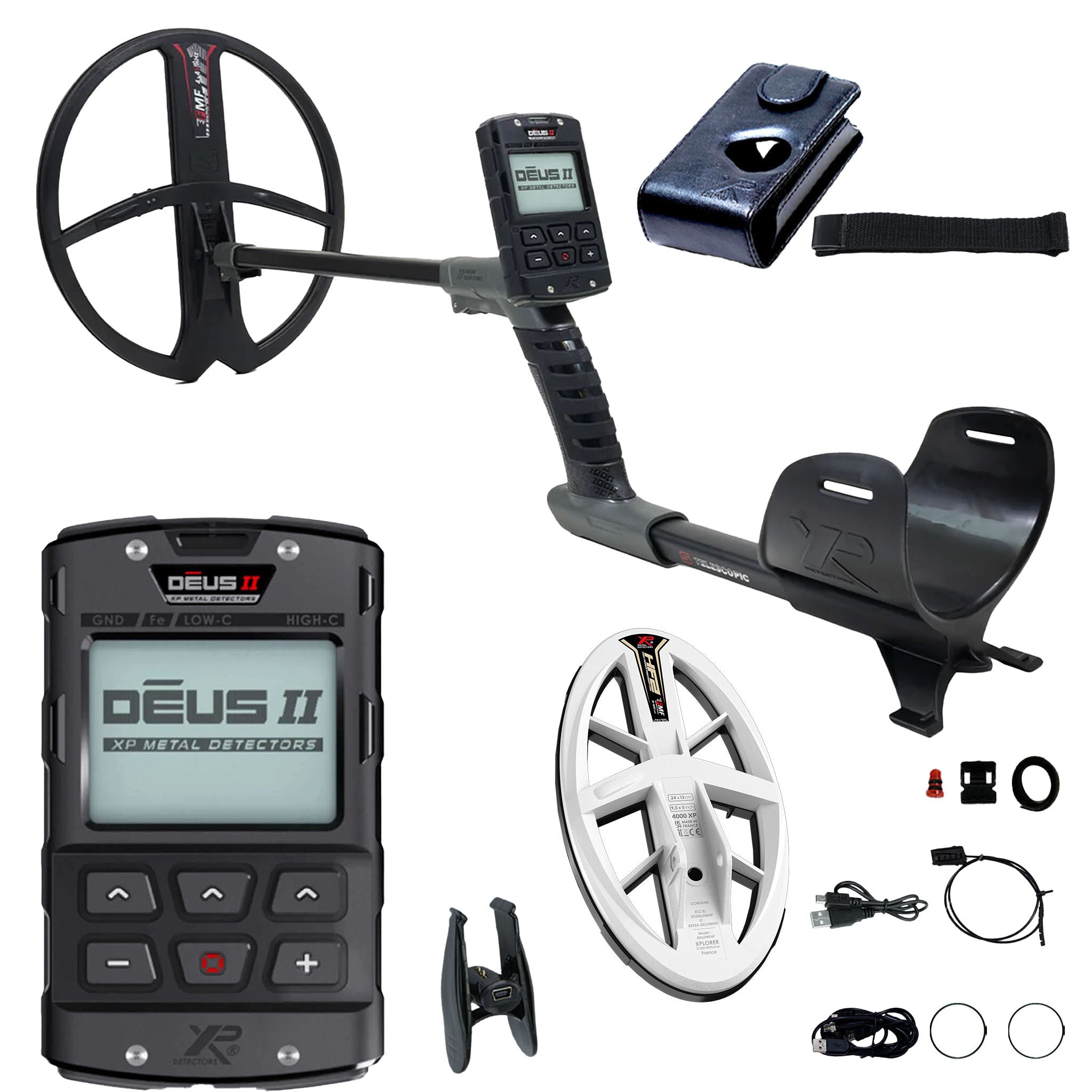 XP DEUS II Fast Multi Frequency RC Metal Detector with 13x11" FMF and 9.5” x 5” HF2 FMF Elliptical Search Coils Questions & Answers