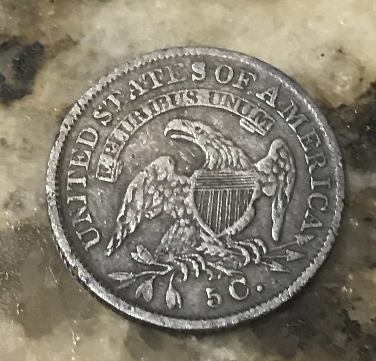 1835 Capped Bust Half Dime Found with Minelab Equinox 800