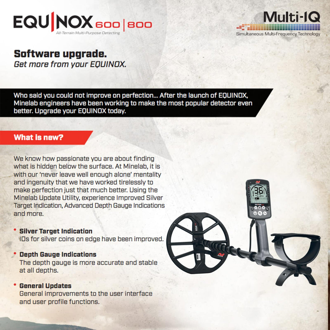 Minelab Equinox 600 & 800 Software Update Guide