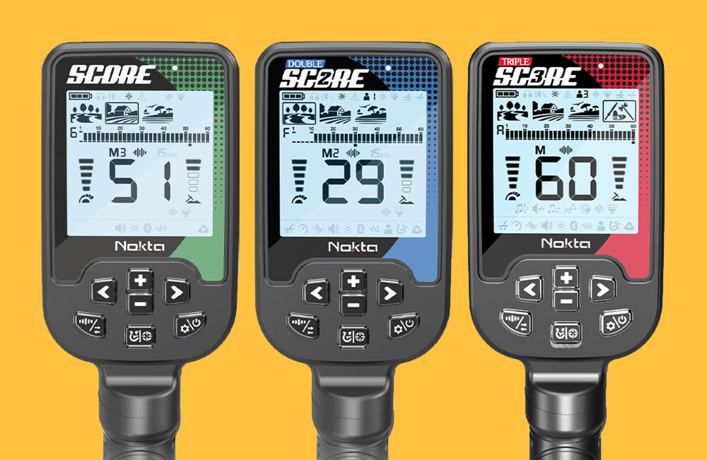 Comprehensive Comparison of Nokta Score, Double Score, and Triple Score Metal Detectors: Features and Specifications