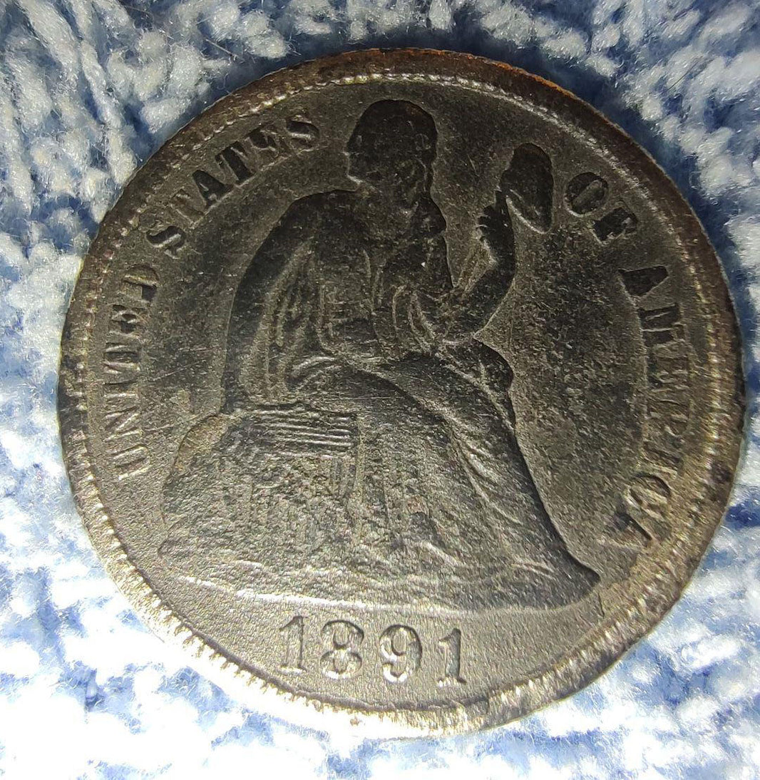 Seated Liberty Dime Found with Minelab Equinox 900