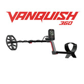 Vanquish 360 metal detector with logo