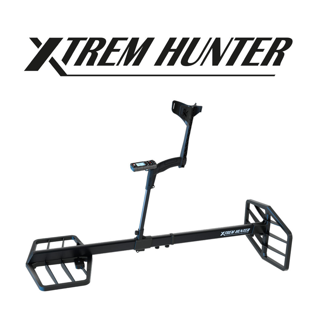 Xtrem Hunter Metal detector on a white background and logo on top