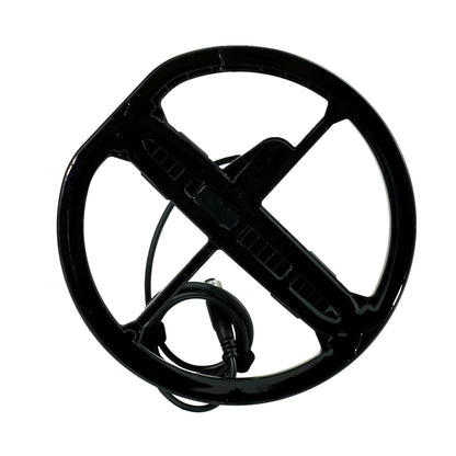 Minelab M9 waterproof coil underside showing round Double-D configuration