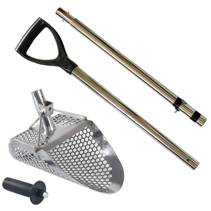 Dune Scoops Hydra 11" x 8" Stainless Metal Detector Sand Scoop with 2 mount options