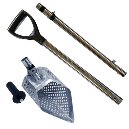 Complete Anaconda sand scoop kit showing both mounting configurations available