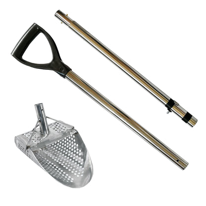 Dune Scoops Kraken 11" x 8" Stainless Steel Metal Detector Sand Scoop w/ Lg Round Holes