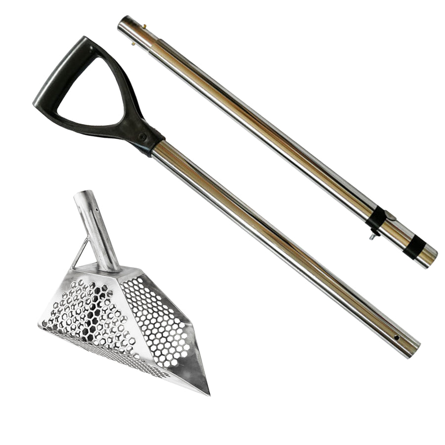 Dune Anaconda B02 sand scoop showing stainless steel construction quality