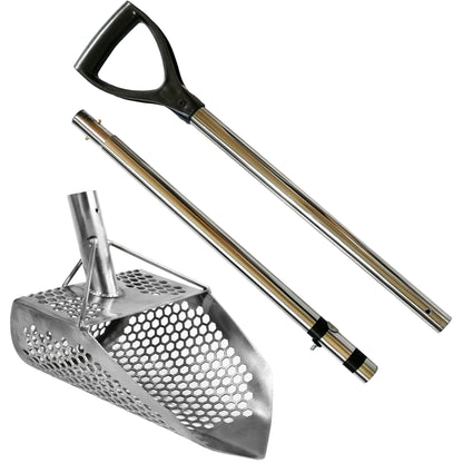Dune Scoops Orca 11.5 x 8 Stainless Steel Sand Scoop with 10 mm Holes & Pointed Tip