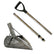 Loch Ness Mini titanium scoop with two-piece stainless steel handle and D-grip