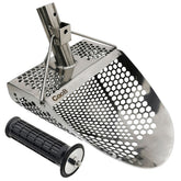 CooB 11.5" x 8" Stainless Steel Hand Sand Scoop - Hexagon Holes