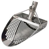 CooB 11.5" x 8" Stainless Steel Hand Sand Scoop - Hexagon Holes