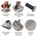 CooB 9" x 5.1" Stainless Steel Sand Scoop - Hexagon Holes