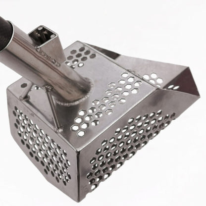 CooB 9" x 5.1" Stainless Steel Sand Scoop with 7mm Hexagon Holes