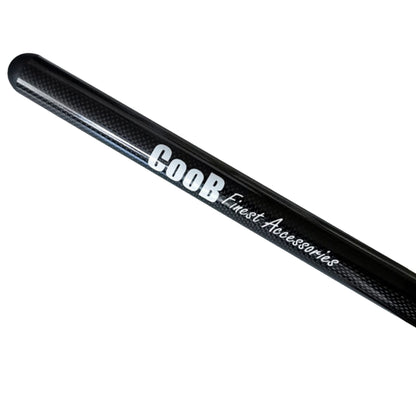 A close-up view of the CooB Light and Strong Travel Carbon Fiber Pole Handle.