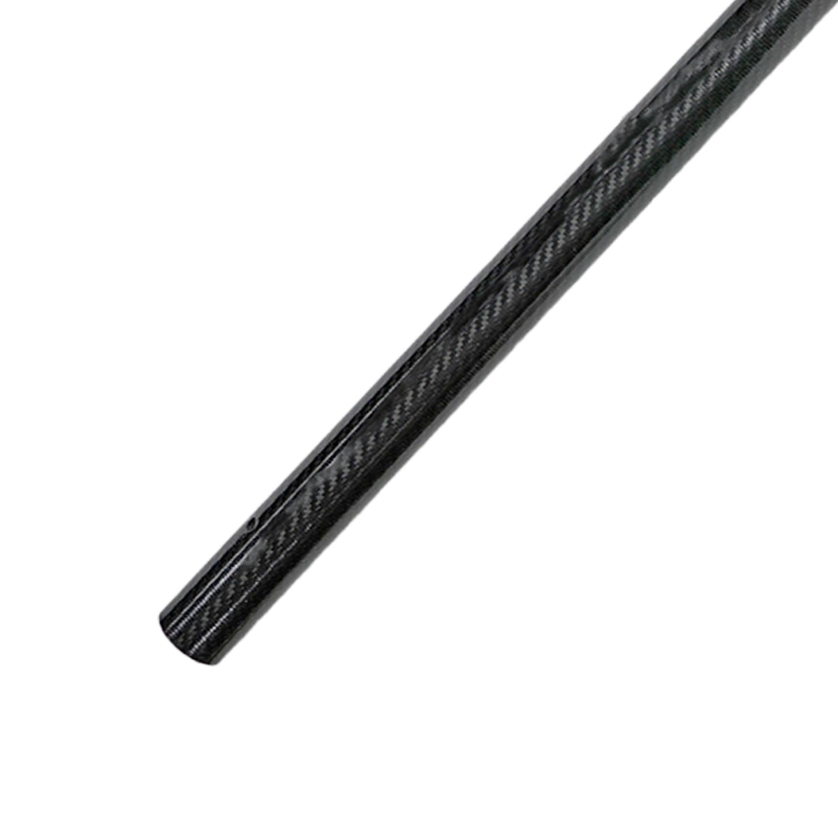 Close-up image of black carbon fiber replacement scoop pole end, shown diagonally on a white background.