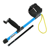 Anderson XP Deus carbon fiber scuba shaft in bright yellow showing padded neoprene arm cuff and detachable lower rod