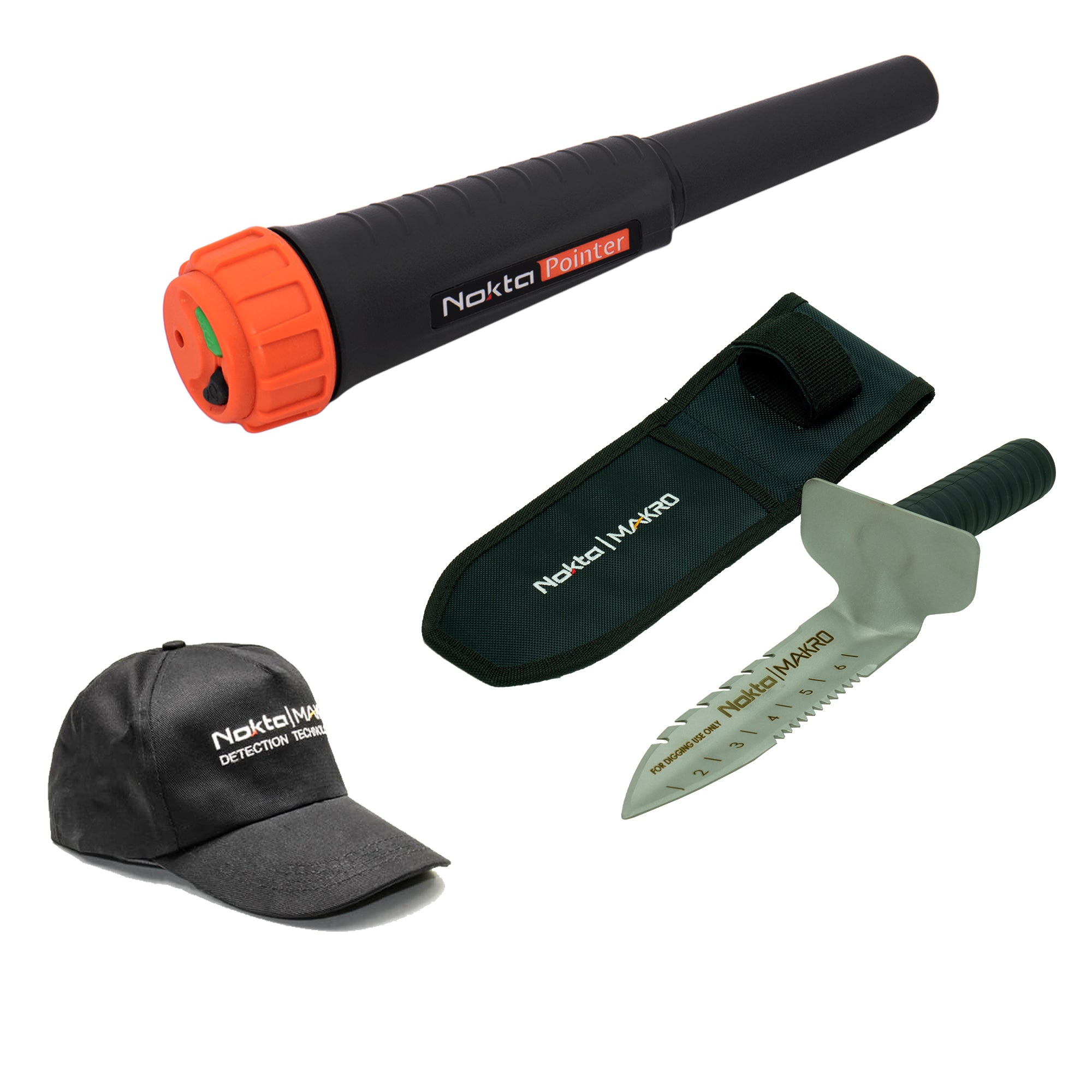 Nokta Pointer Waterproof Pinpointer Metal Detector with Holster, Cover, Premium Digger, and Cap