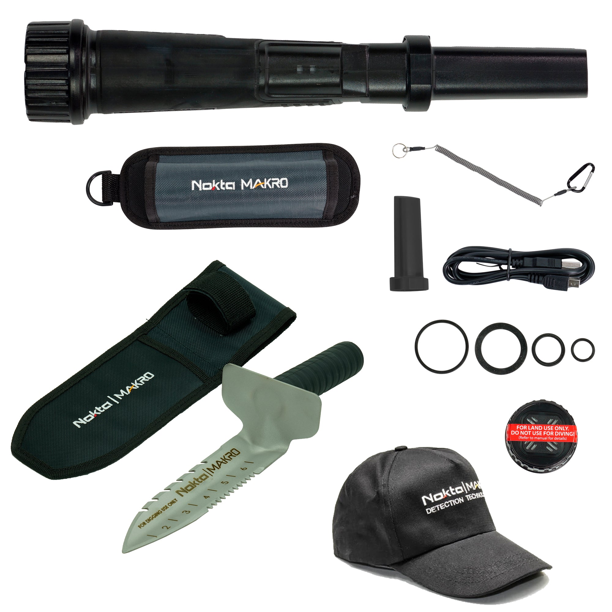 Nokta PulseDive Pinpointer - Bundle with Premium Digger and Black Cap