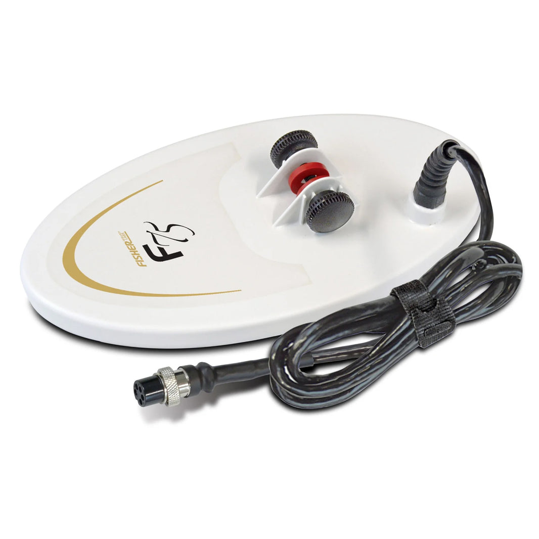 Fisher 10-inch DD White Elliptical Search Coil for F75 and F70 Metal Detectors