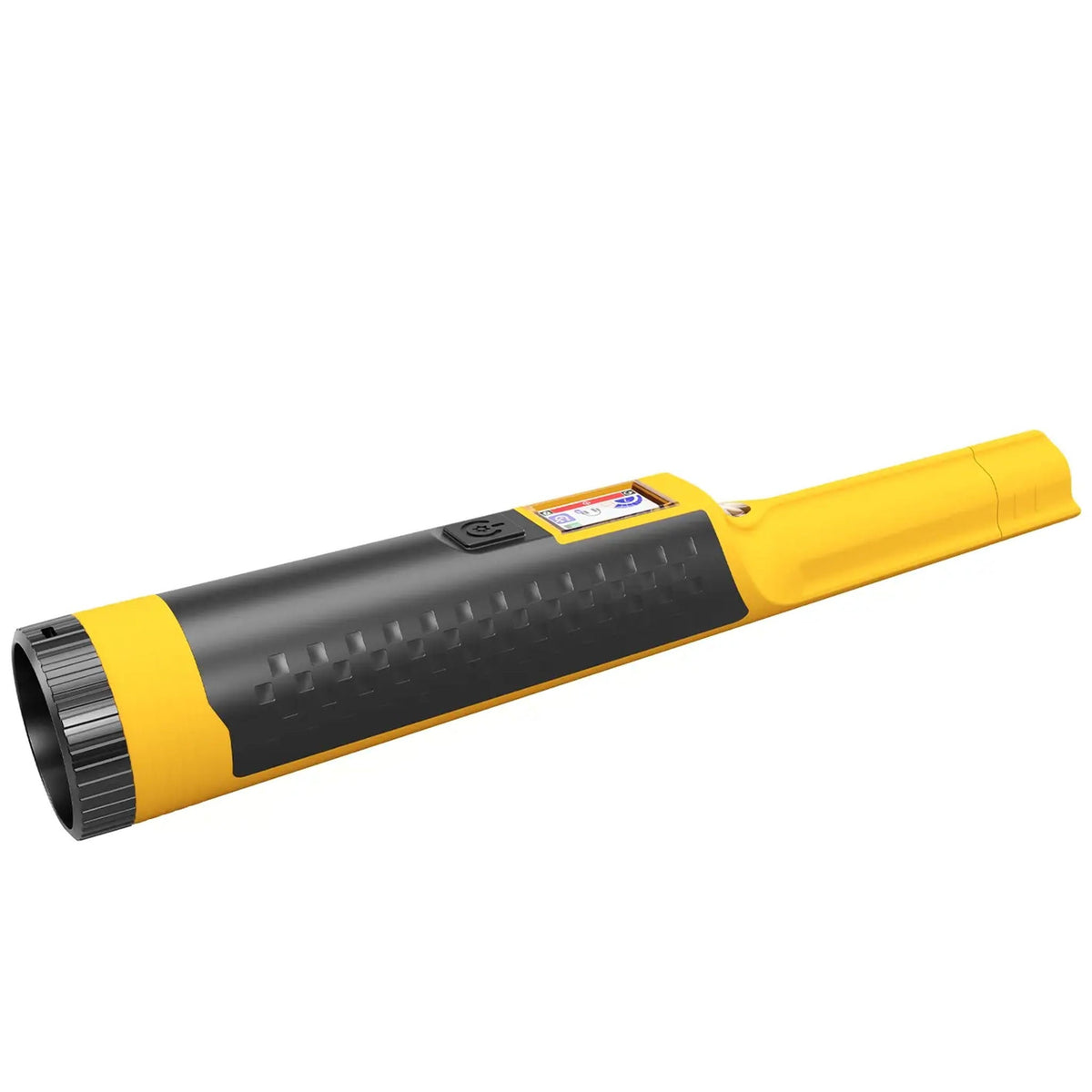 Nokta AccuPOINT pinpointer rubber grip and LCD, rear angle