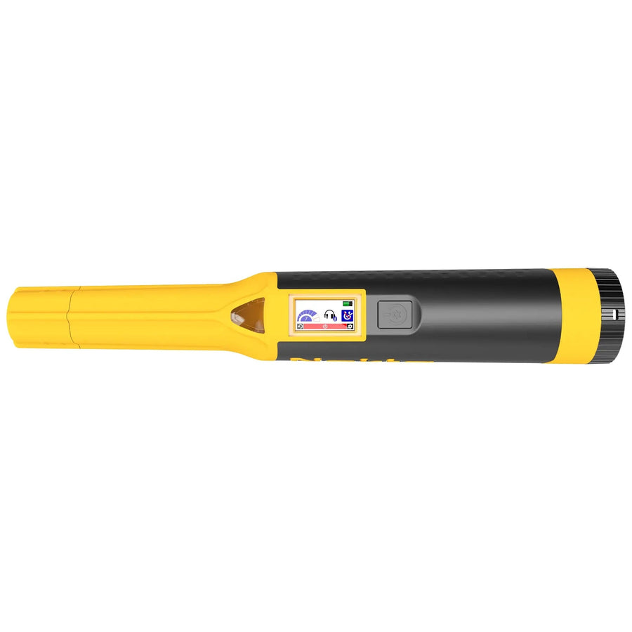 Nokta AccuPOINT pinpointer top view showing color LCD screen