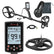 Nokta Legend 2 metal detector with three waterproof DD search coils displayed