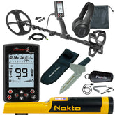 Nokta Legend 2 metal detector bundle with accessories on white background